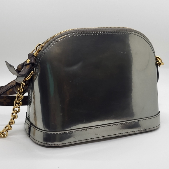 LOUIS VUITTON LV Gris Metal Miroir Vernis Mini Alma - Picture 5 of 15